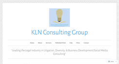 Desktop Screenshot of klnconsultinggroup.com