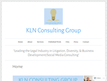 Tablet Screenshot of klnconsultinggroup.com